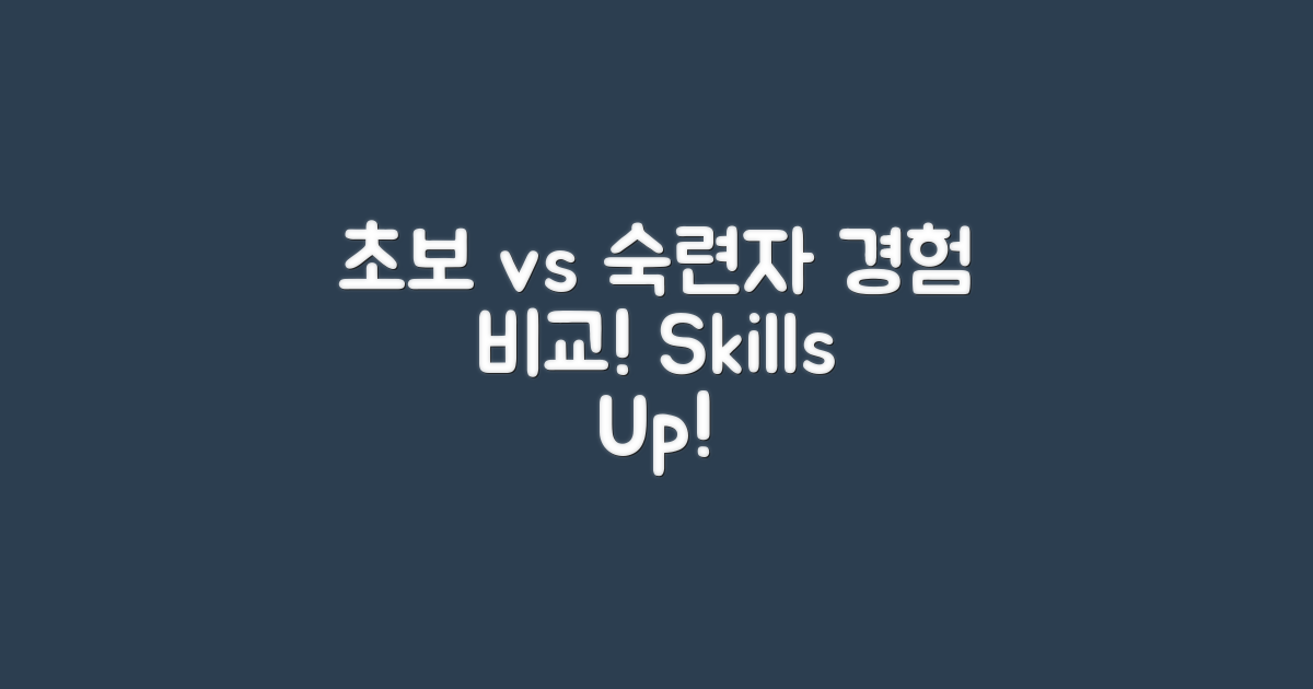 초보자와 숙련자 경험