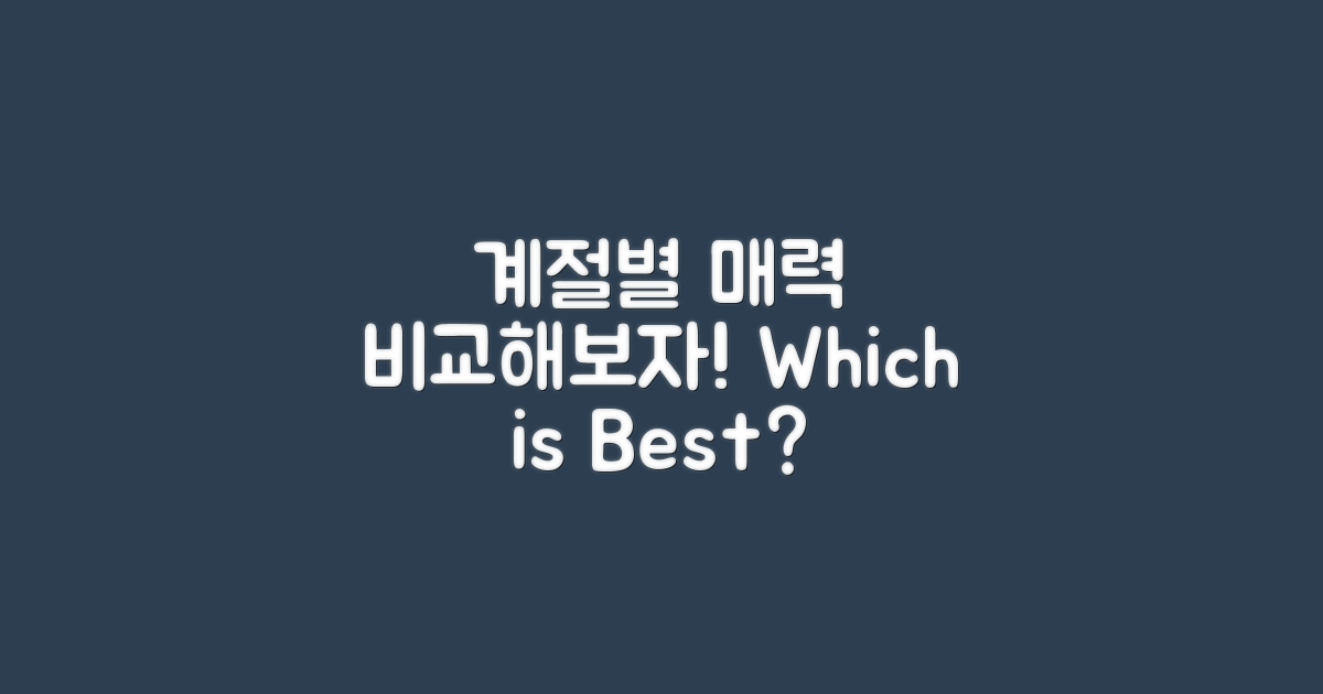 계절별 매력 비교