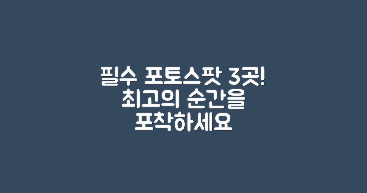 3대 필수 포토스팟 소개