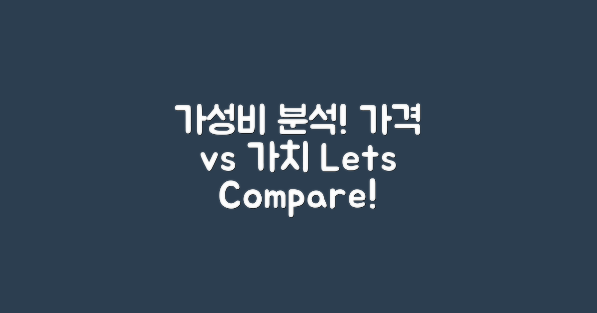 가격 대비 가치는 어떨까?