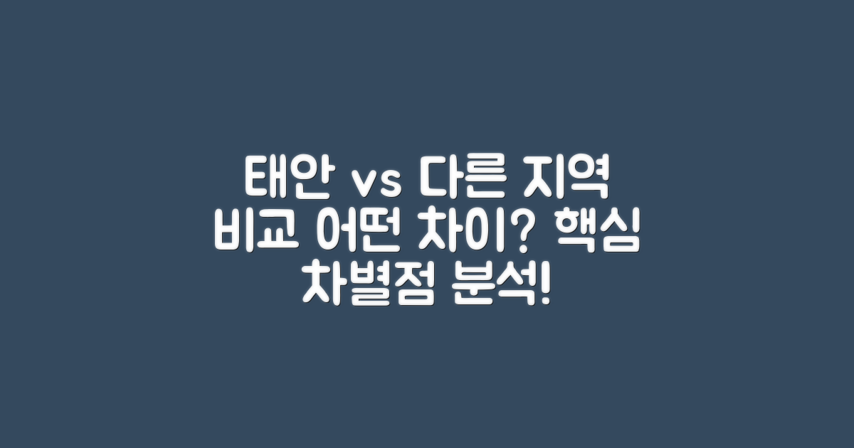 태안과 다른 지역 비교