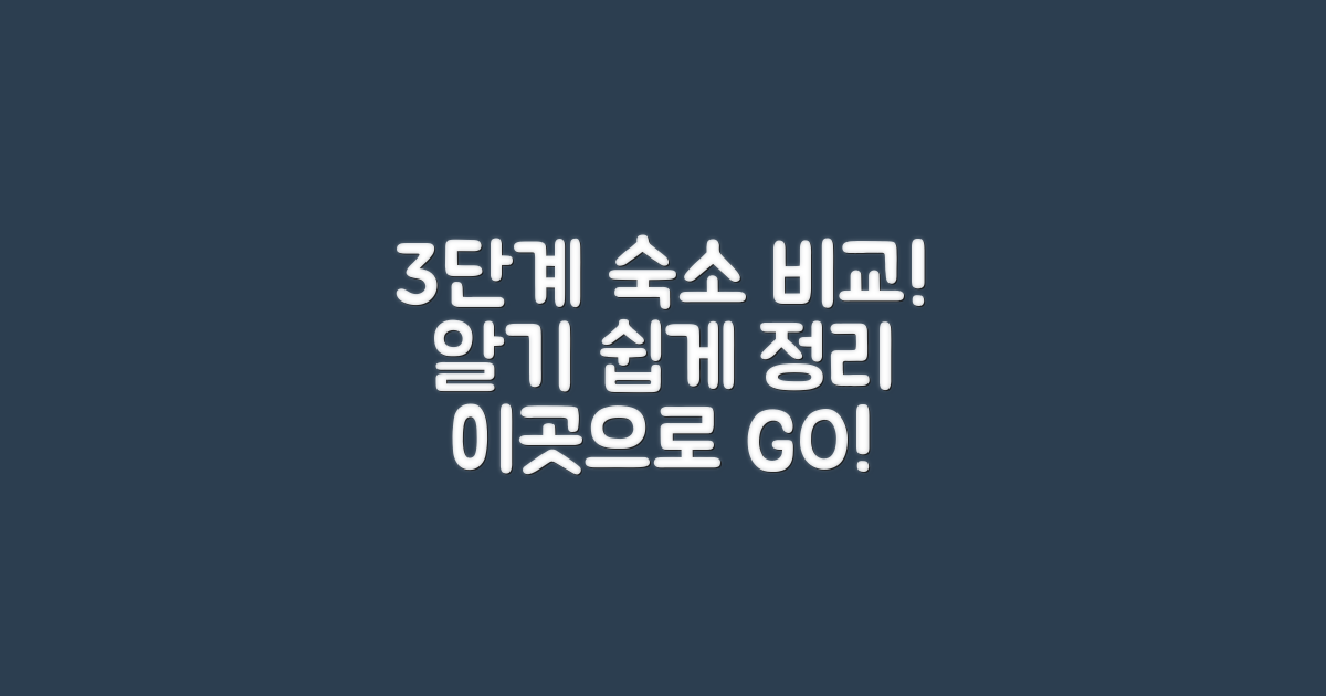 3단계로 비교하는 숙소