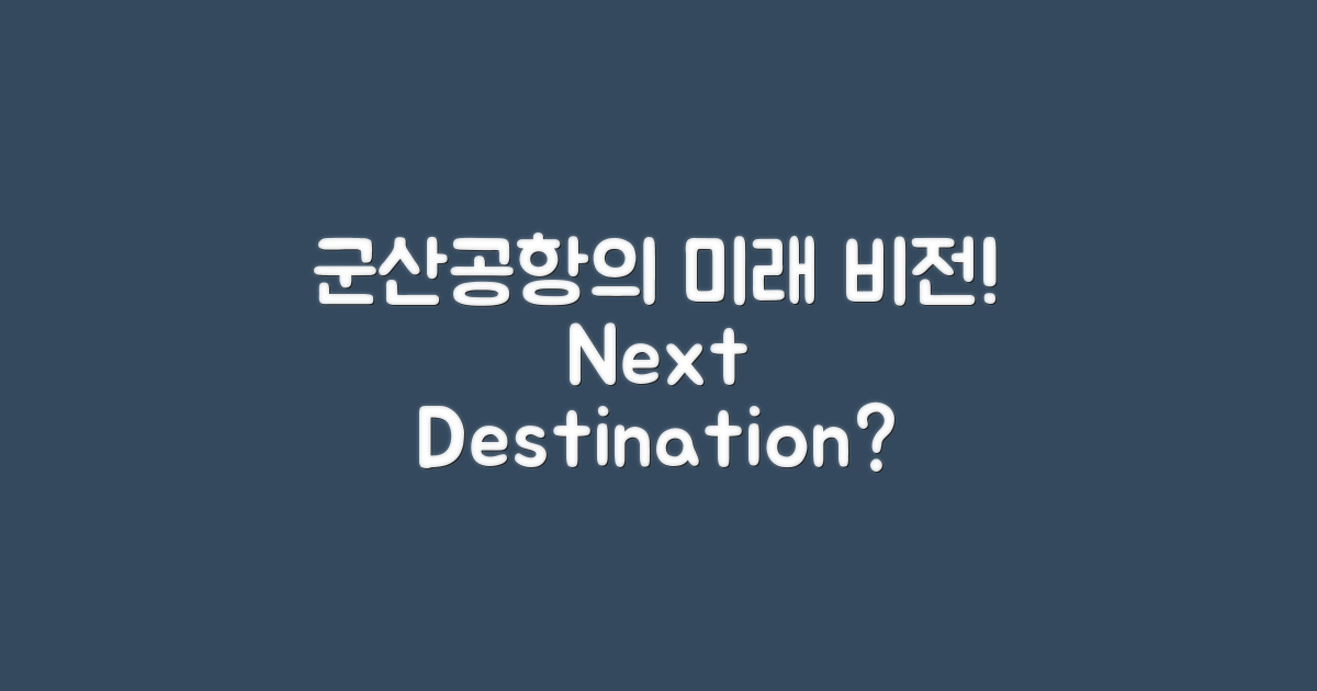 군산공항의 미래 비전