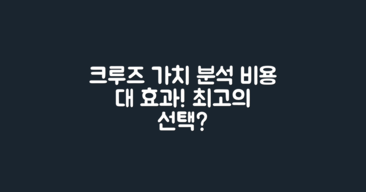 크루즈 비용 대비 가치 분석