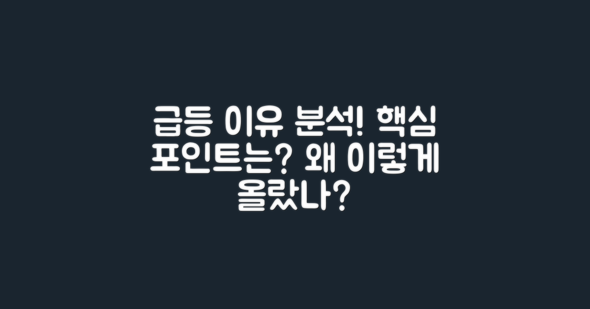 급등 이유를 분석해보세요