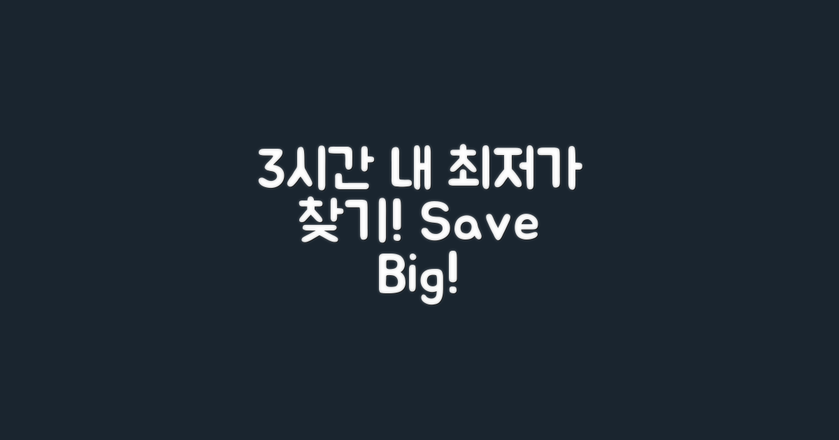 3시간 내 최저가 찾기