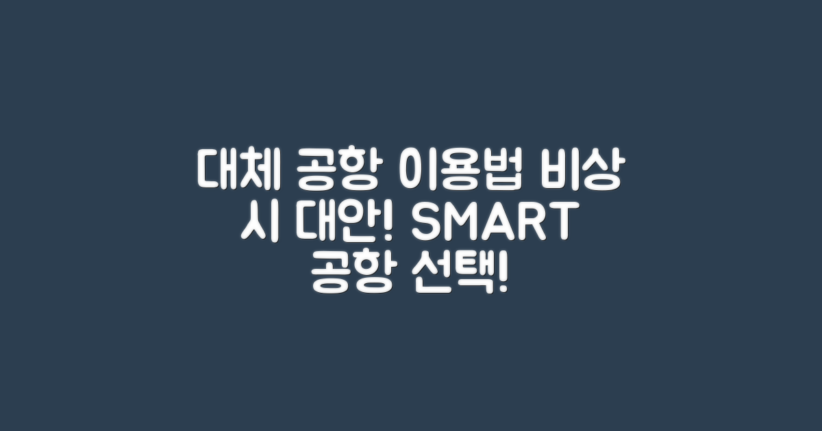 대체 공항 이용 방법