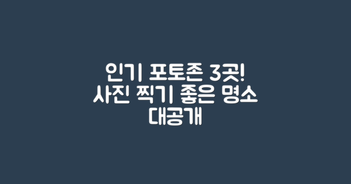 3대 인기 포토존 소개