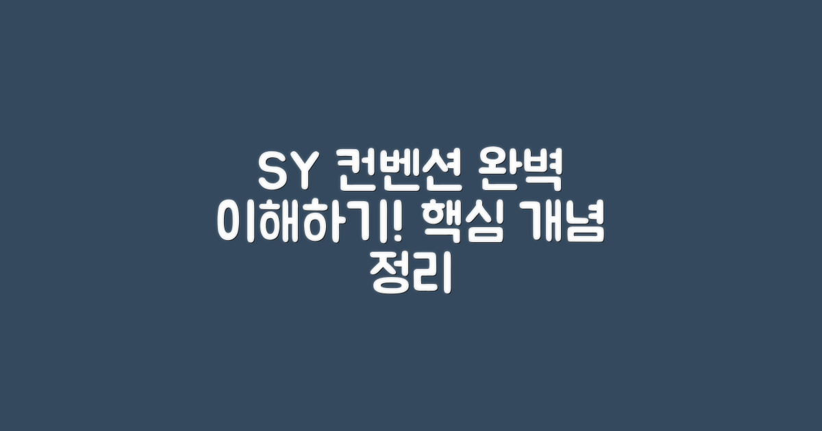 SY컨벤션 개념 이해하기