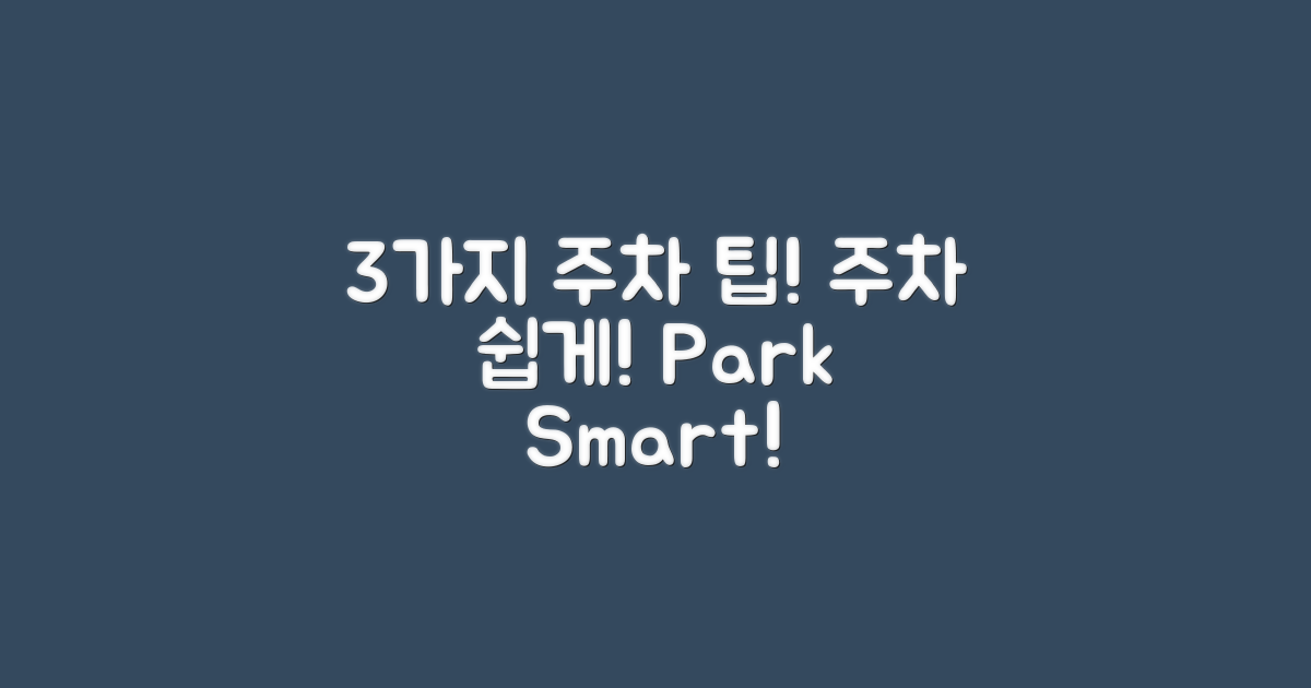 3가지 주차 팁