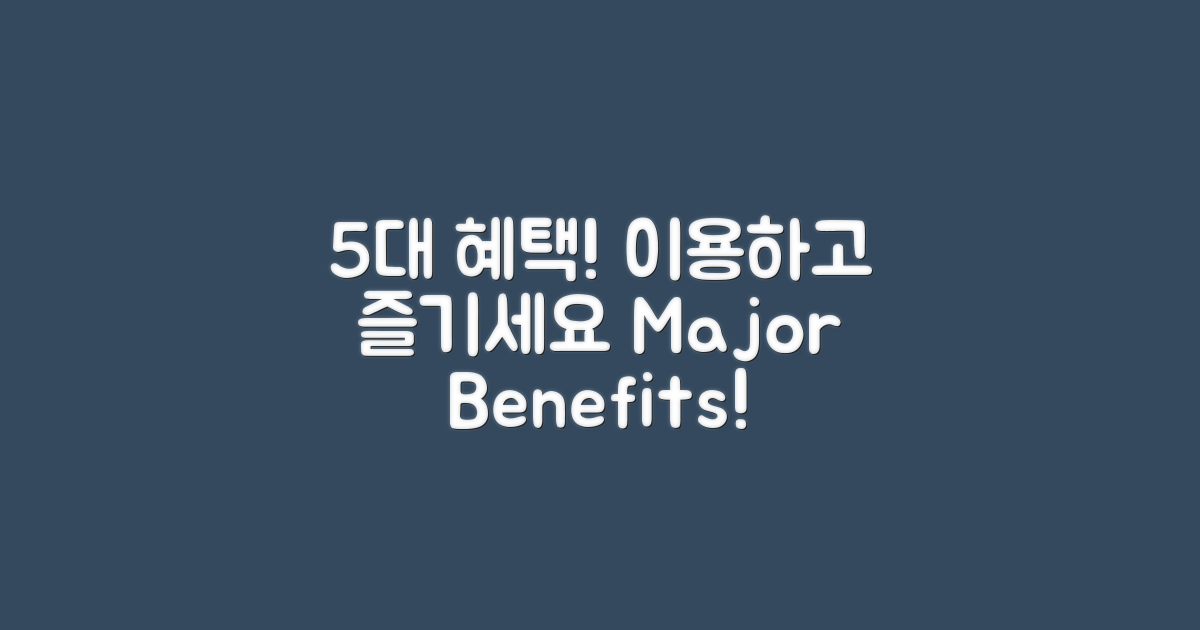 5가지 주요 이용 혜택