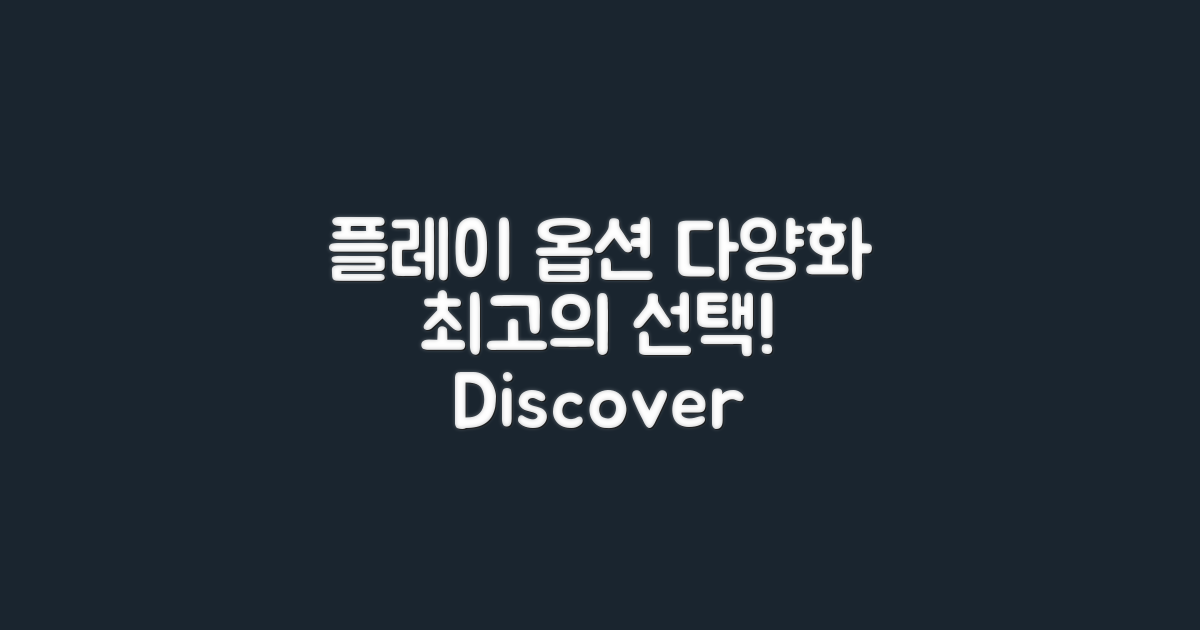 다양한 플레이 옵션 소개