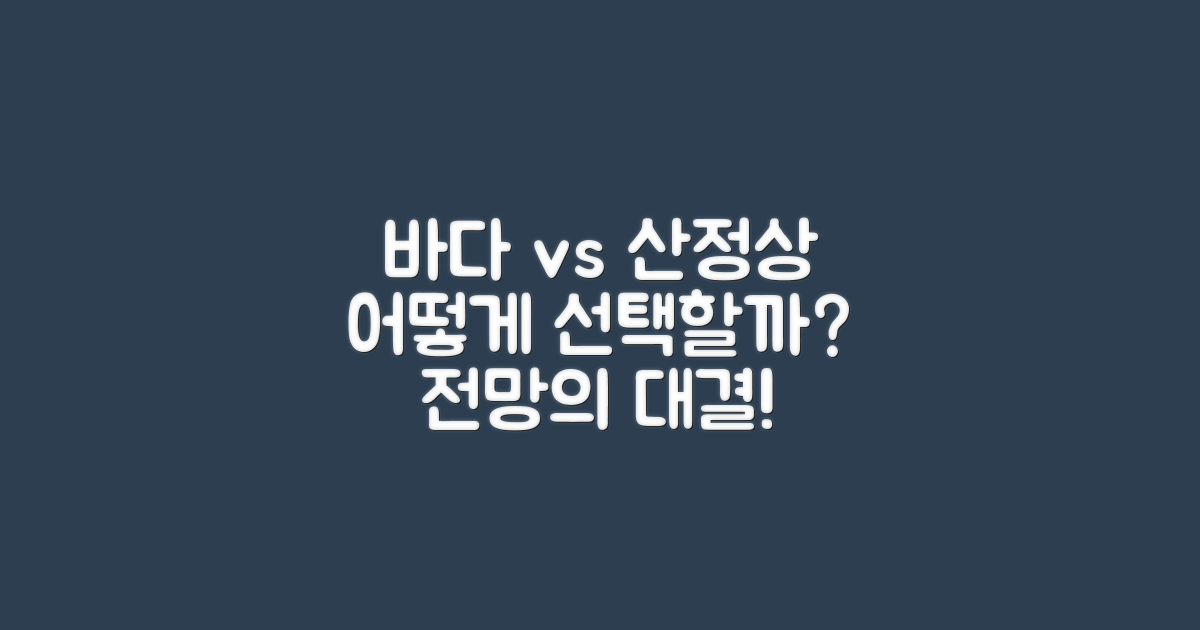 바다 전망 vs 산정상 경치