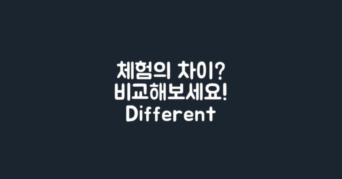 다른 체험과의 차이는?