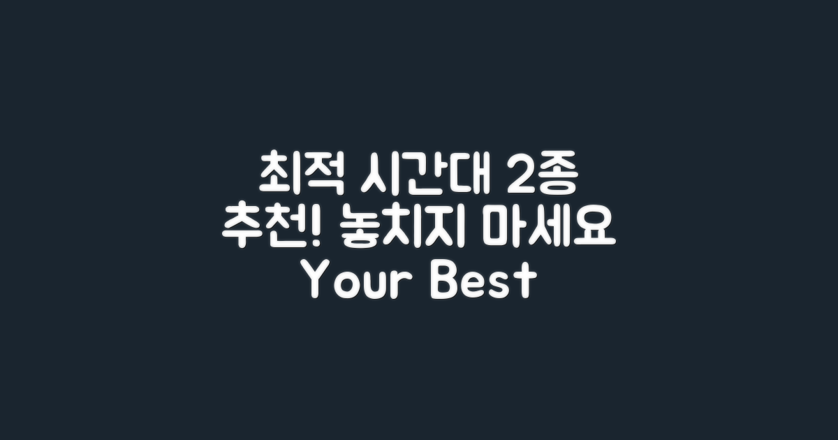 2가지 추천 시간대