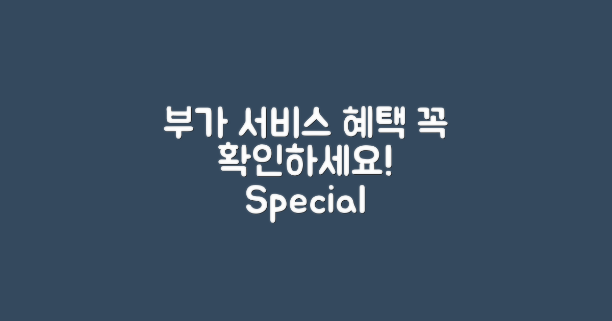 부가 서비스 및 혜택