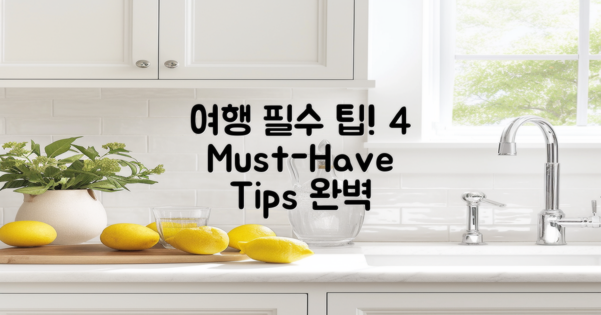 4가지 필수 여행 팁