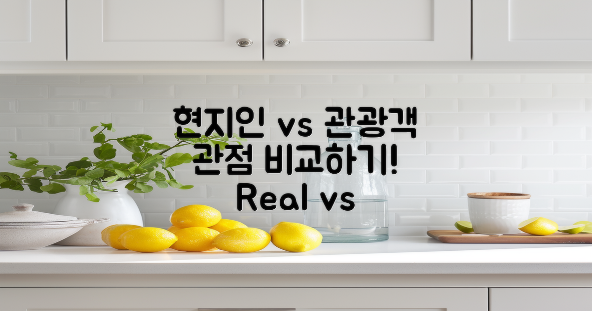 현지인 vs 관광객 관점