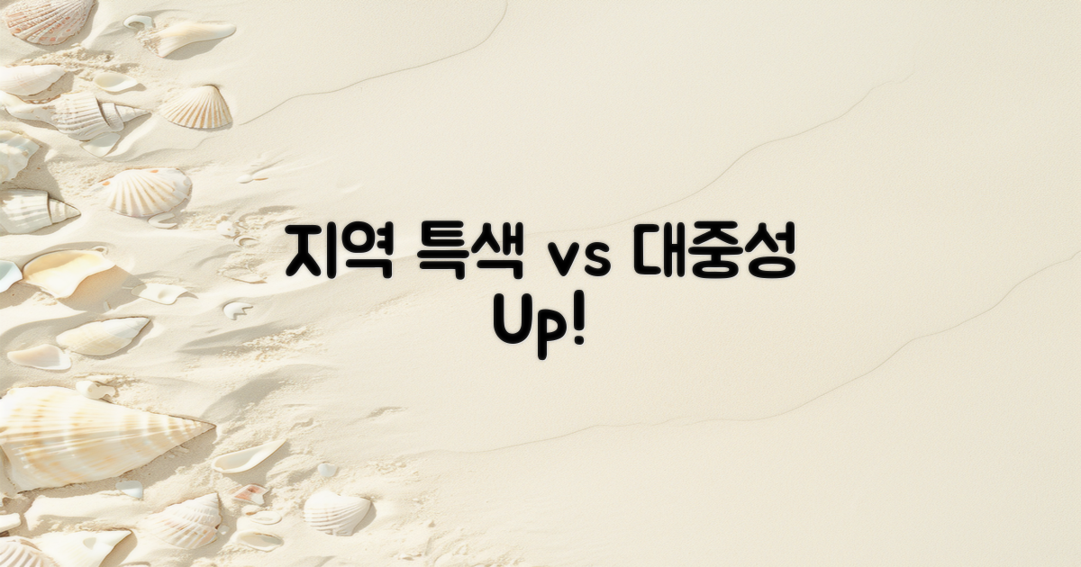 지역 특색 vs 대중성