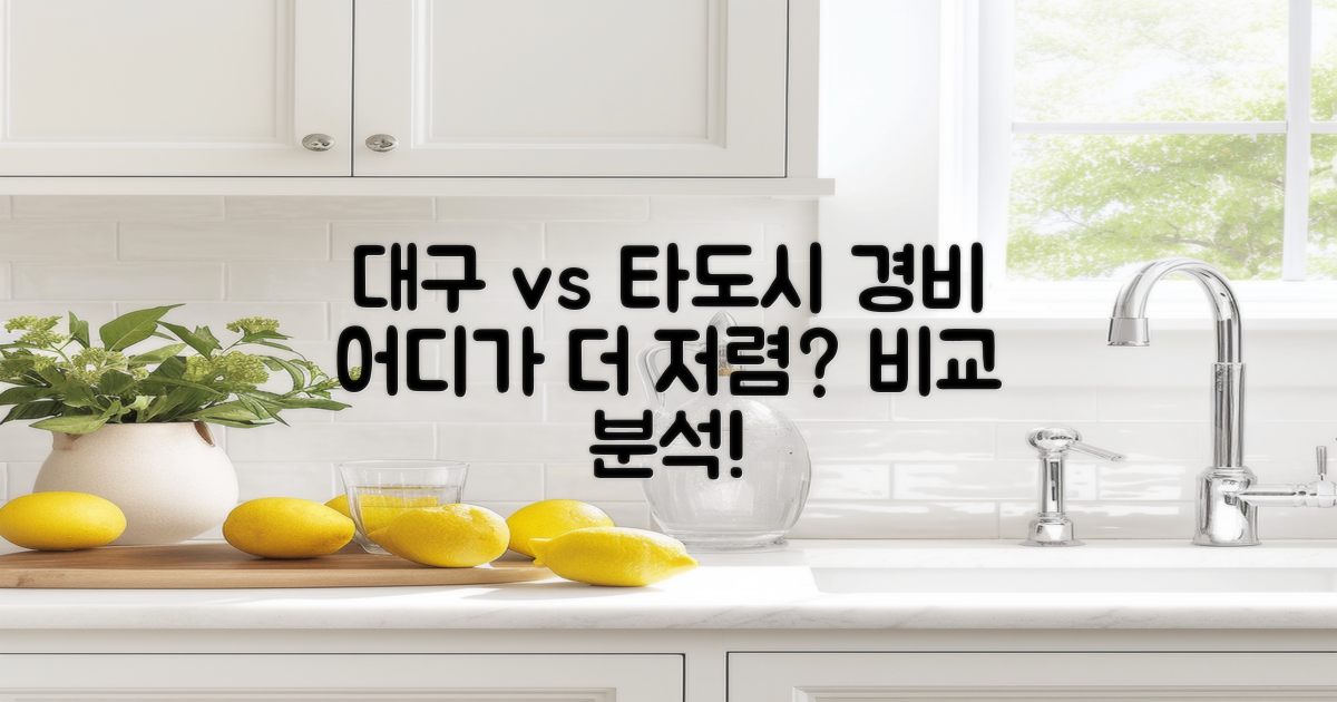 대구 vs 다른 도시 경비