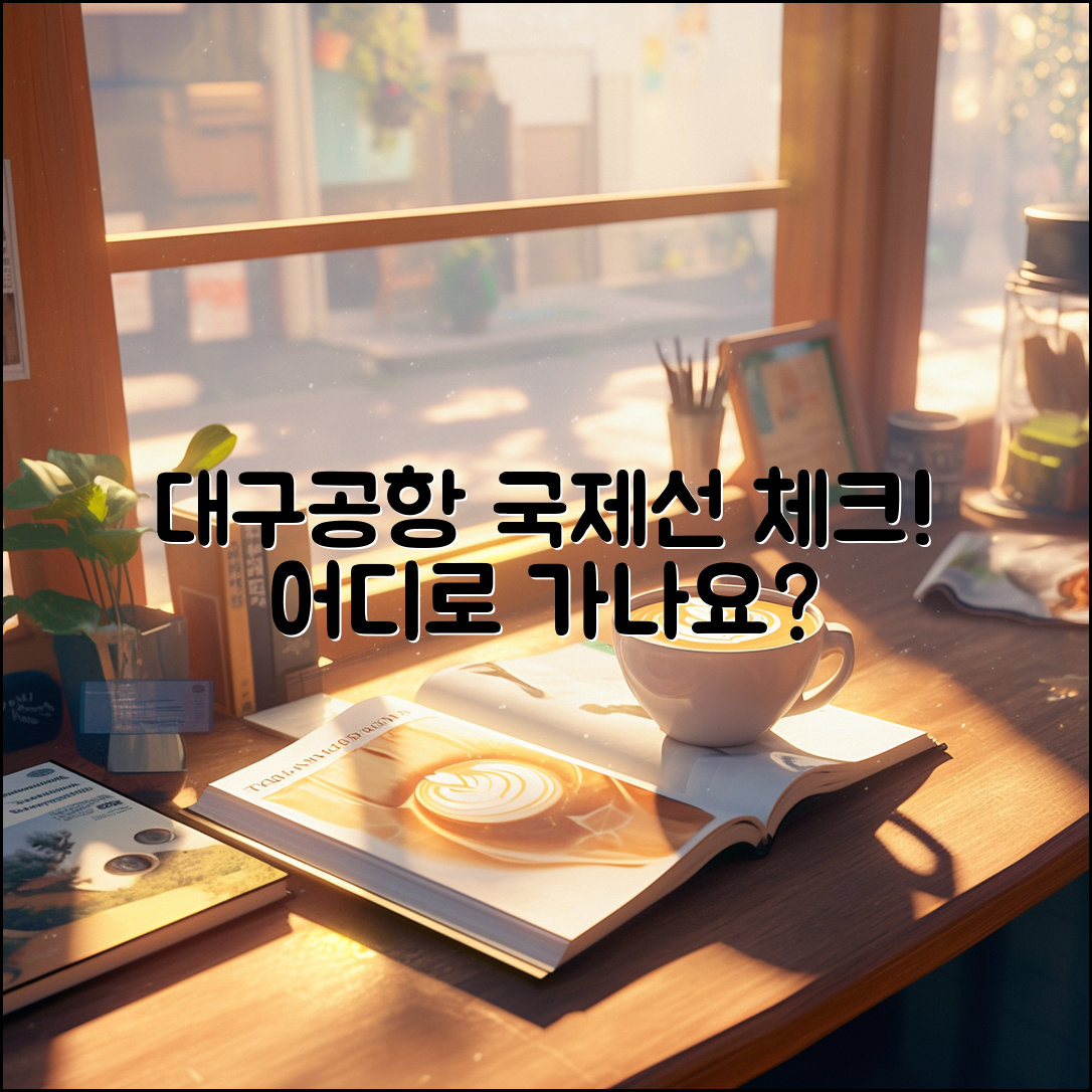 대구공항국제선, 어디로 가는 걸까요?