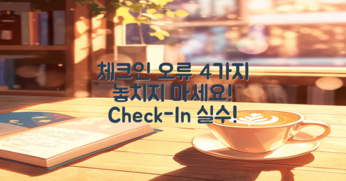 4가지 체크인 오류