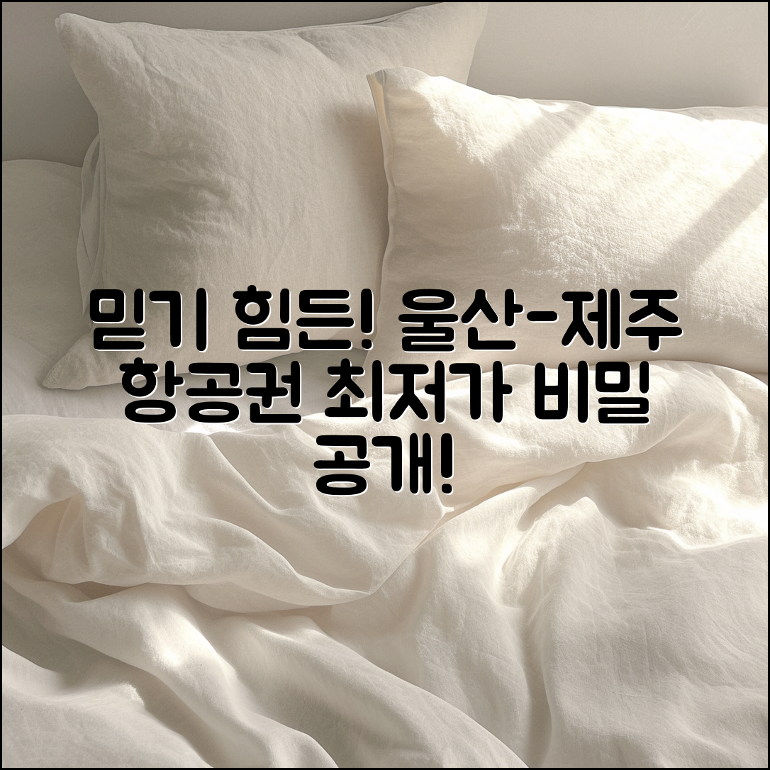 믿을 수 없는 울산제주항공권 최저가 비밀!