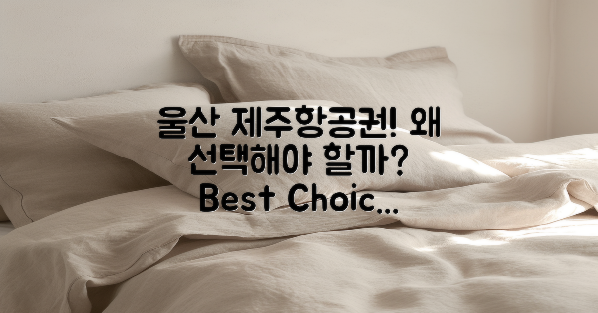 왜 울산제주항공권인가?