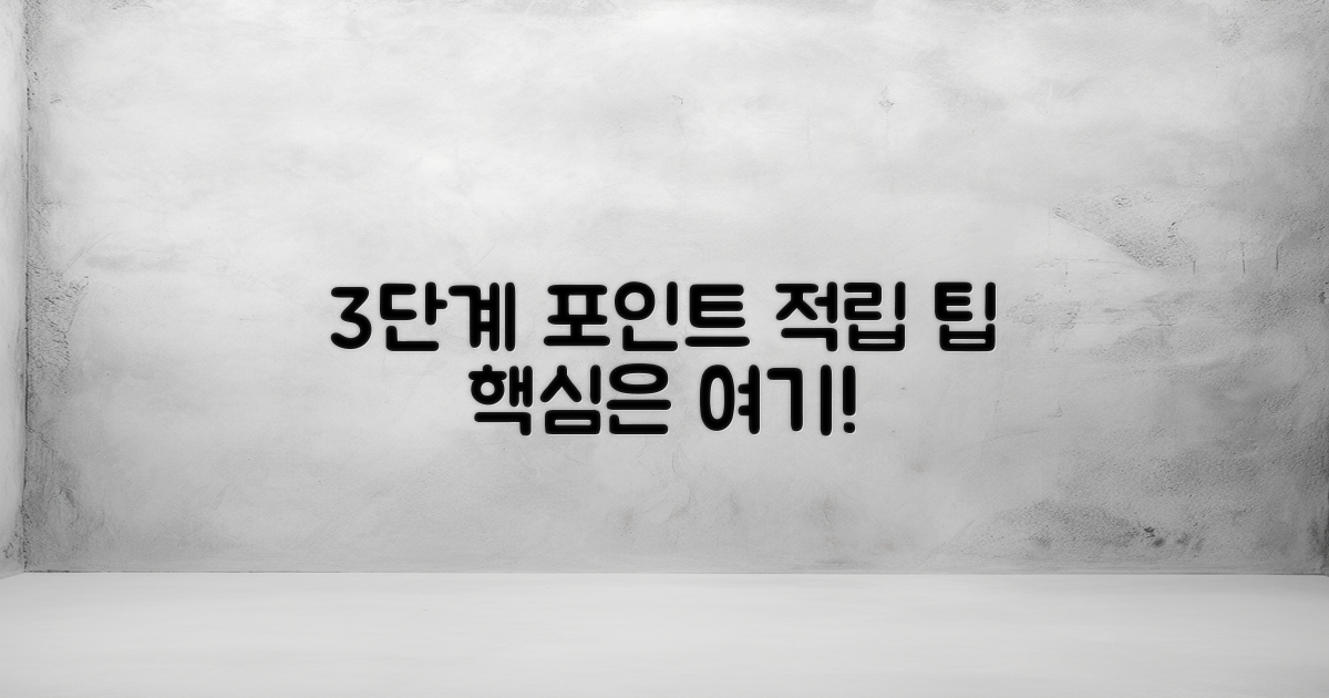 3단계 포인트 적립 팁