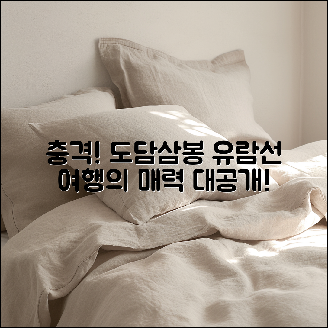 충격적인 도담삼봉유람선 여행의 매력!