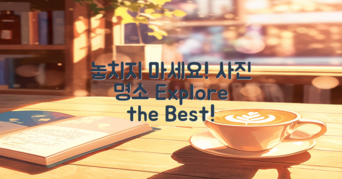 사진 명소를 놓치지 마세요