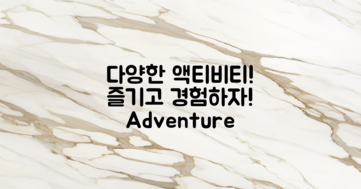 다양한 액티비티 즐기기