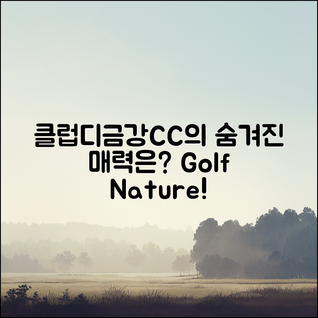 클럽디금강CC, 어떤 매력이 숨어 있을까요?