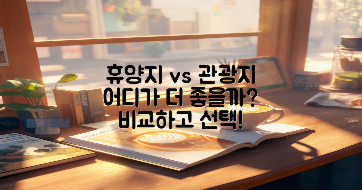 휴양지 vs 관광지 비교