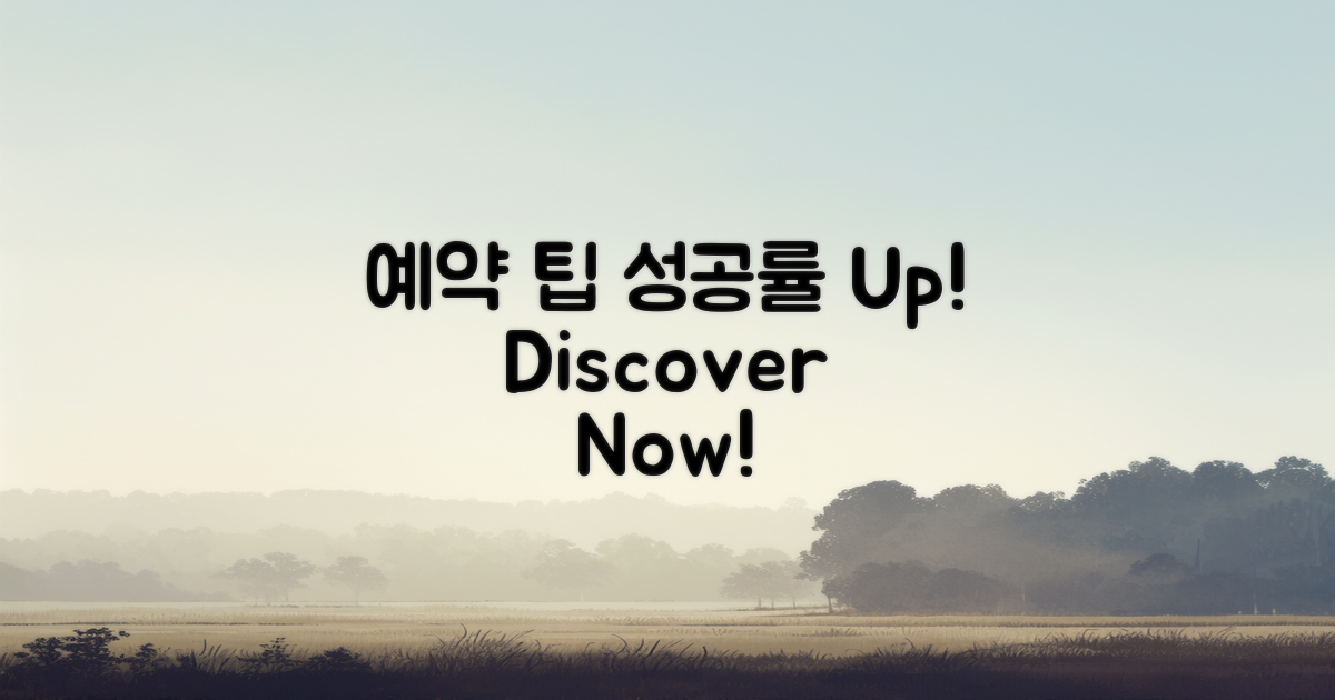 예약 팁은 무엇일까?