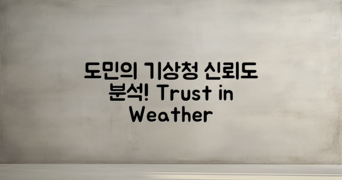 도민의 기상청 신뢰도