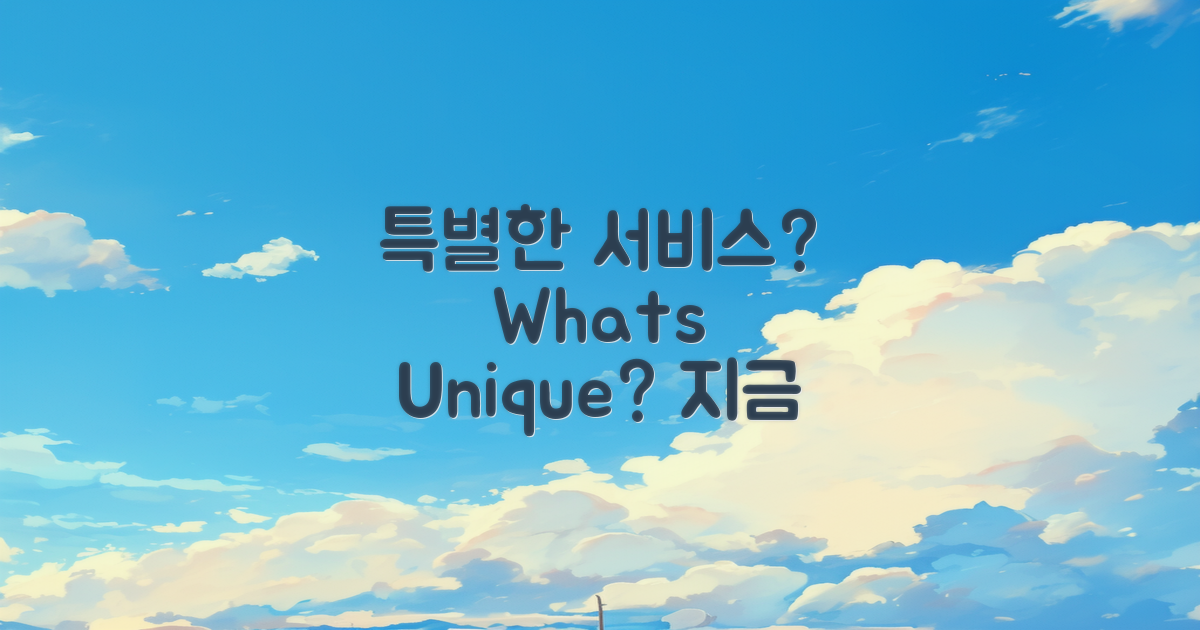 어떤 서비스가 특별할까?