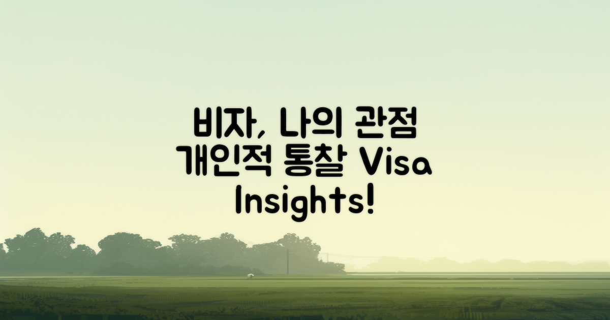 비자에 대한 개인적 관점 확장