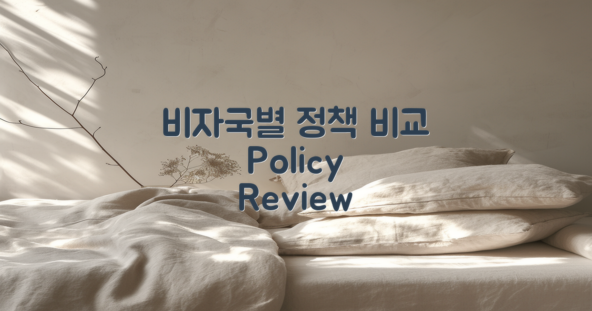 비자국별 정책 대조