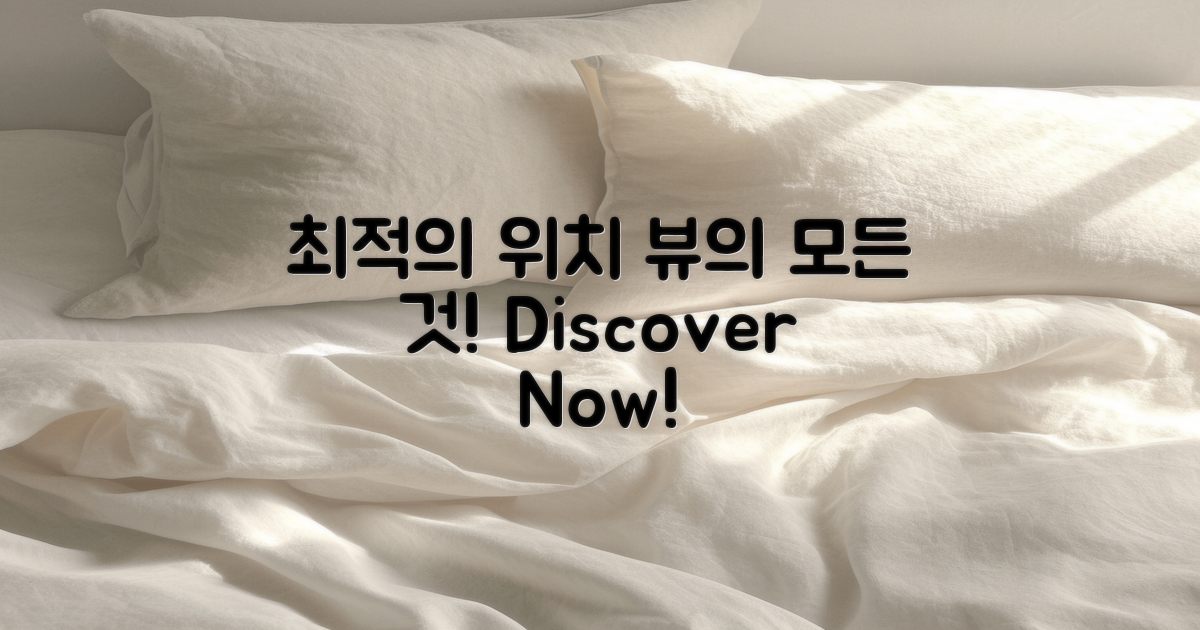 최적의 위치와 뷰