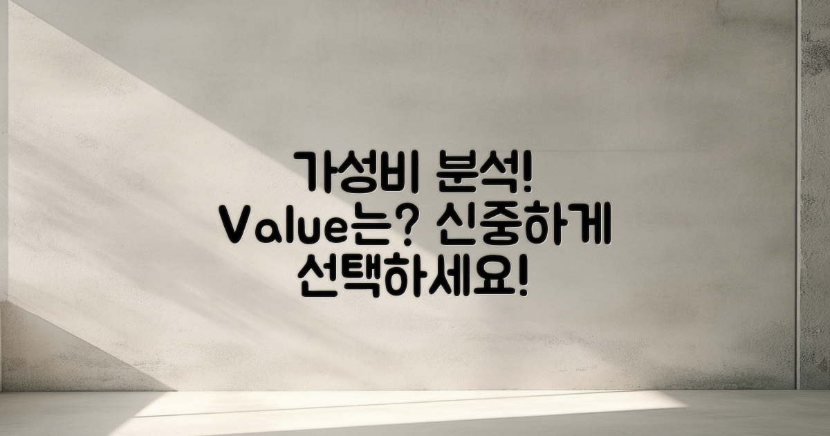 가격 대비 가치는 어떨까?