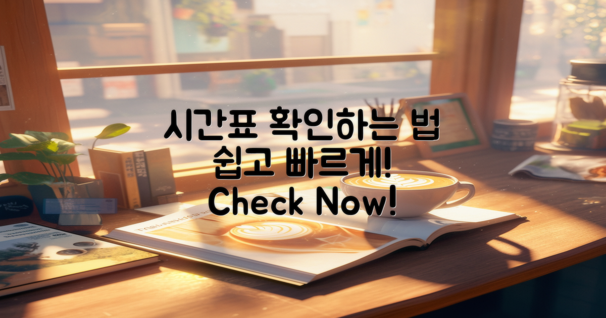 시간표는 어떻게 확인할까?