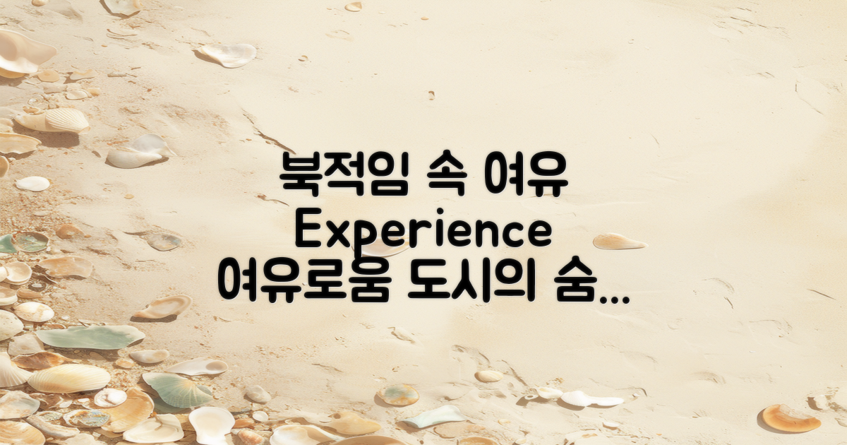 북적임과 여유로움 경험