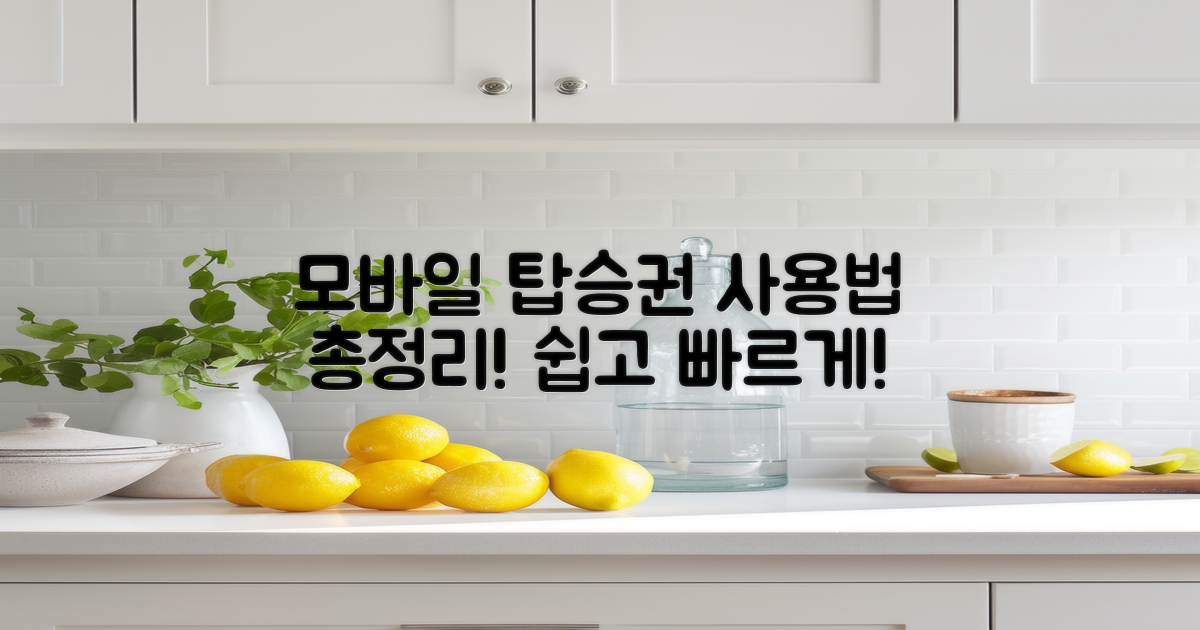 모바일탑승권 사용법 소개