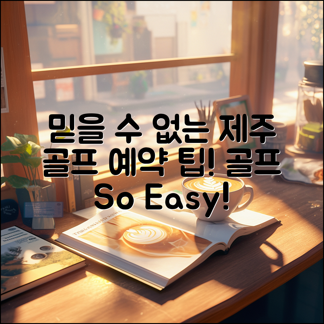 믿을 수 없는 제주 도 골프 장개수 예약 팁!