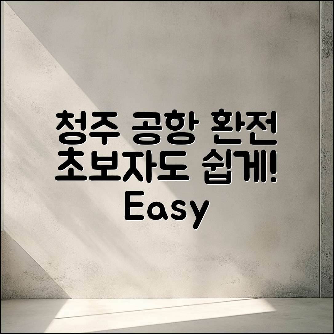 초보자도 쉽게 예약하는 청주 공항 환전소