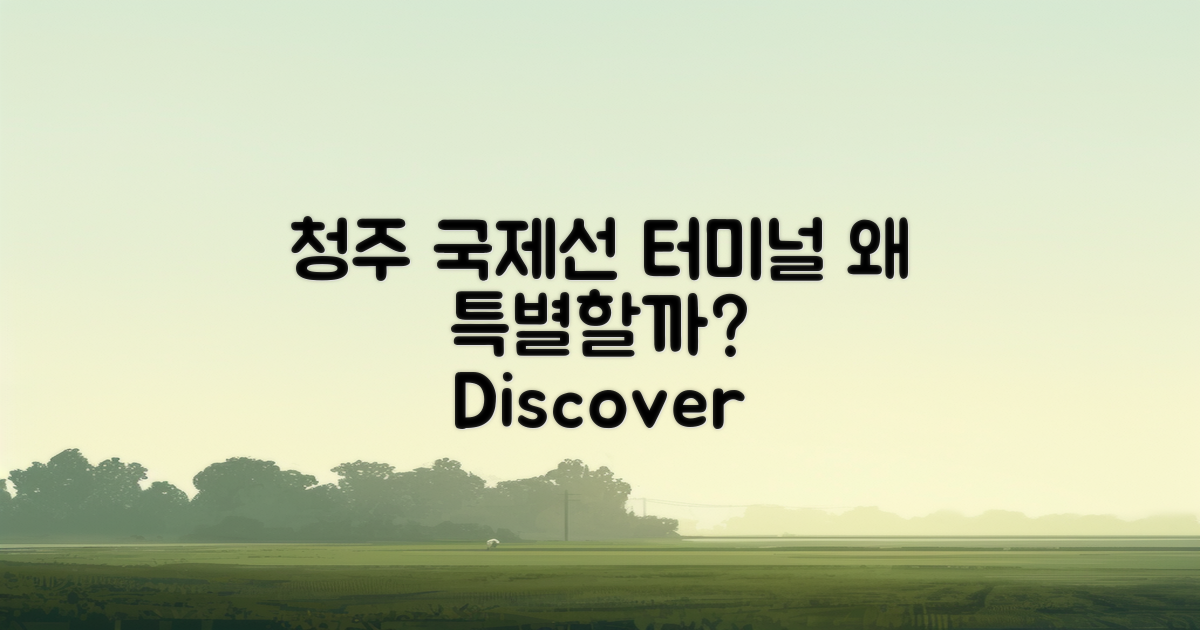 청주 국제선 터미널은 왜 특별할까?