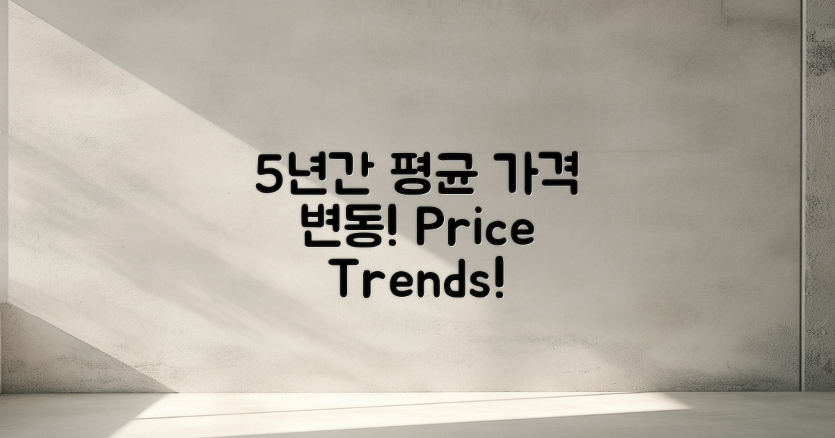 5년간 평균 가격 변동