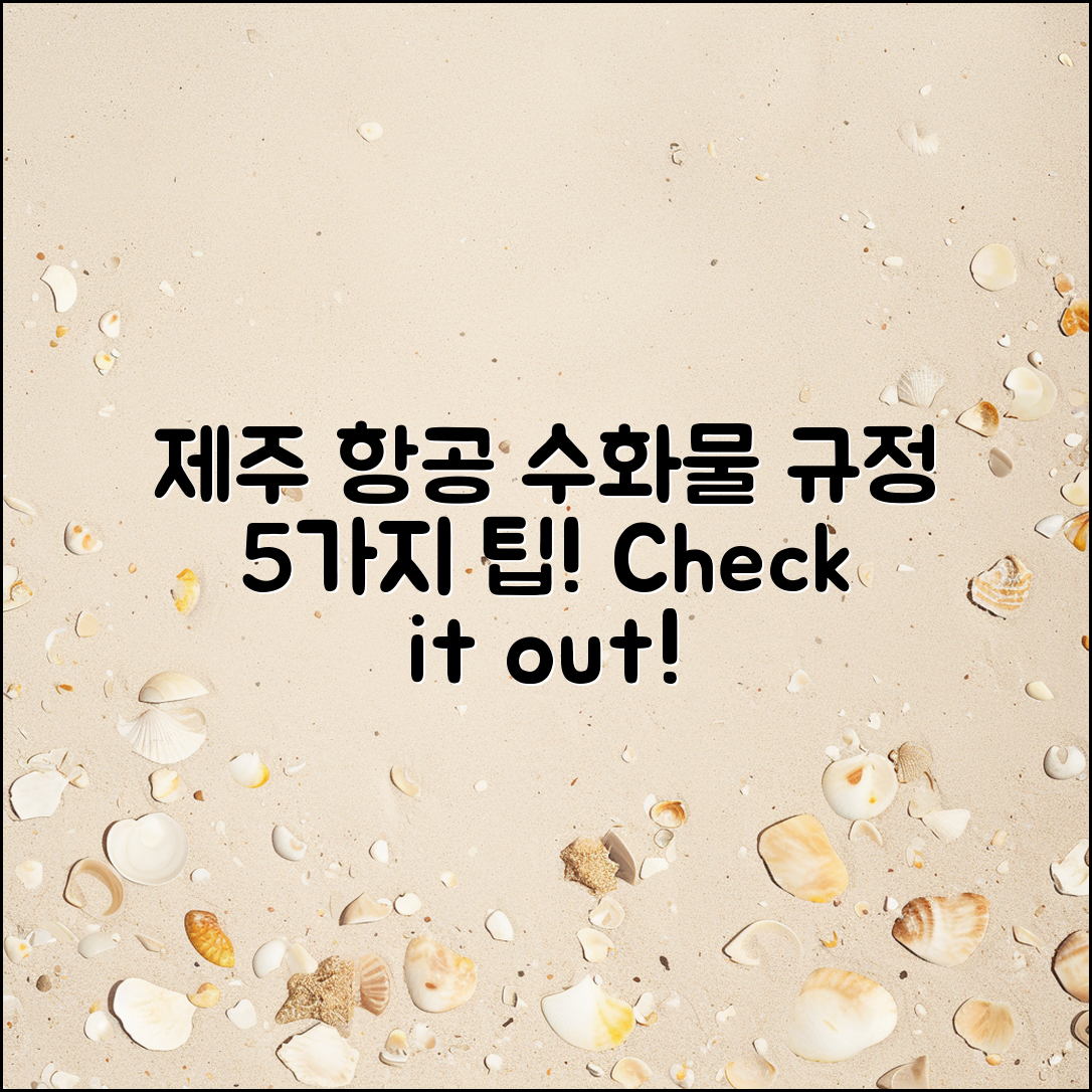 제주 항공 수화물규정 점검한 후기 5가지