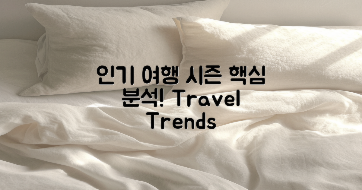 인기 여행 시즌 분석